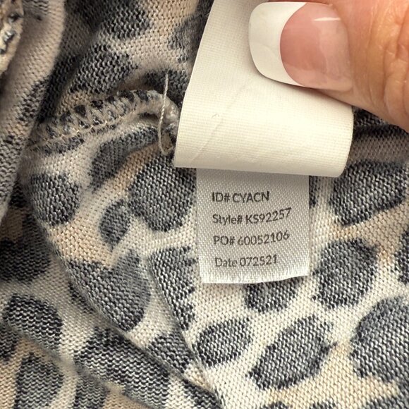 Kate Spade Animal Print Pajama Set 2pc Womens Size L Polyester Relaxed Fit - Picture 9 of 10